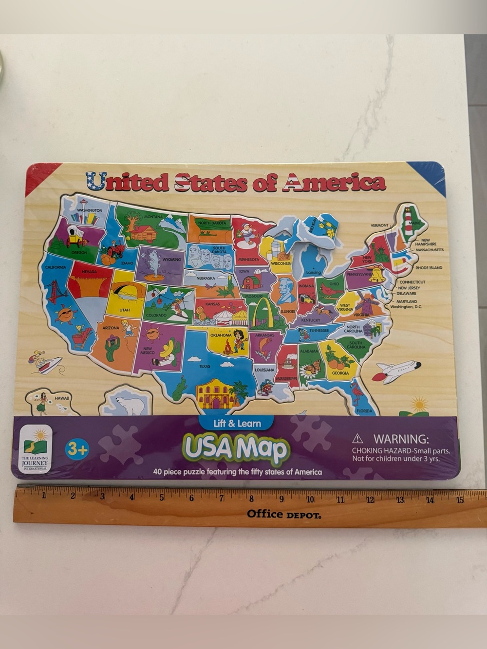 The Learning Journey USA Map 40 Piece Puzzle NEW Sealed - Picture 5 of 5